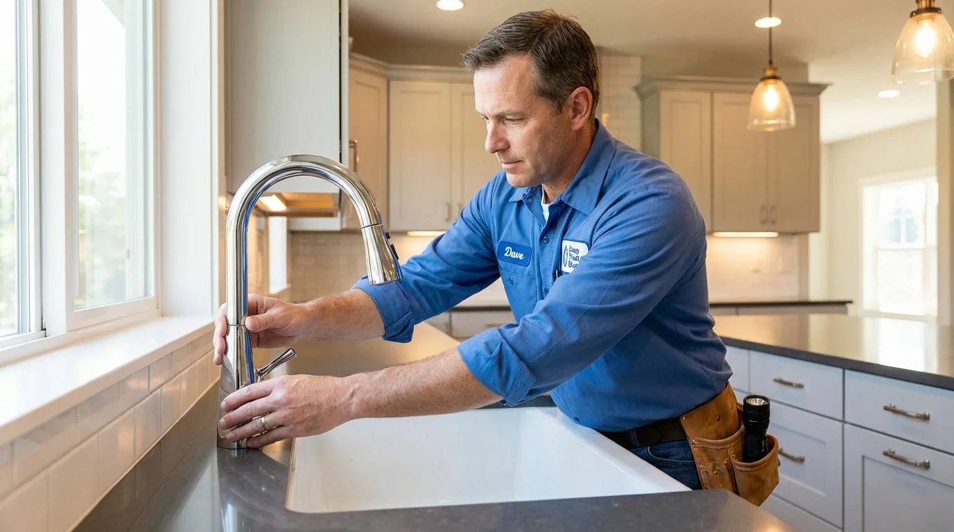 Kitchen faucet installation by Johns Plumbing LLC in Park Ridge